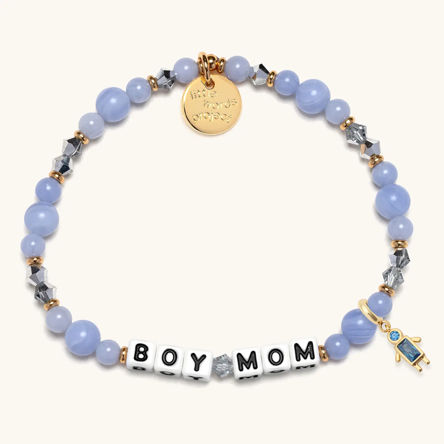 Boy Mom Birthstone Charm Bracelet Set - Image 3