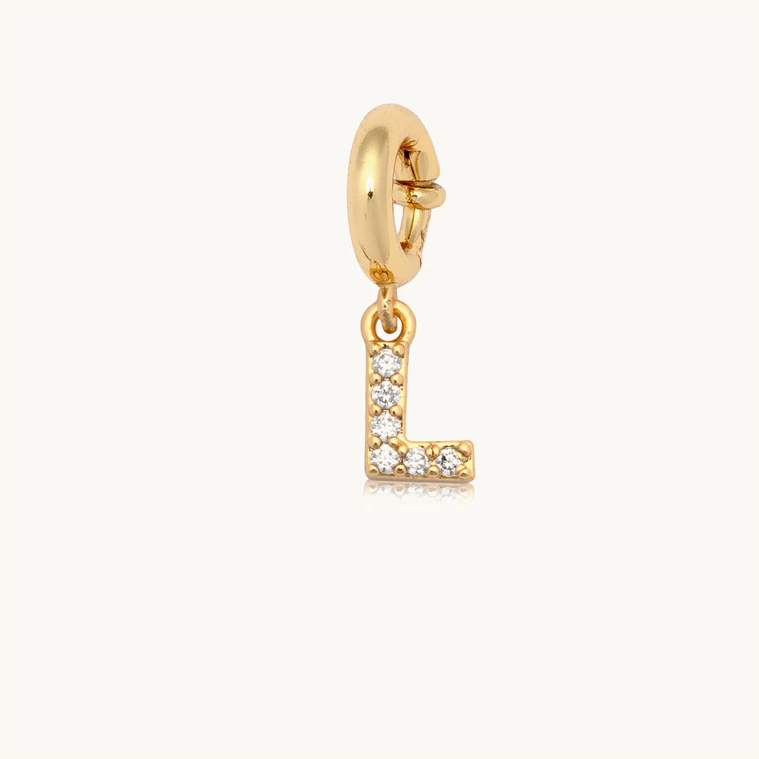Custom CZ Letter L Charm