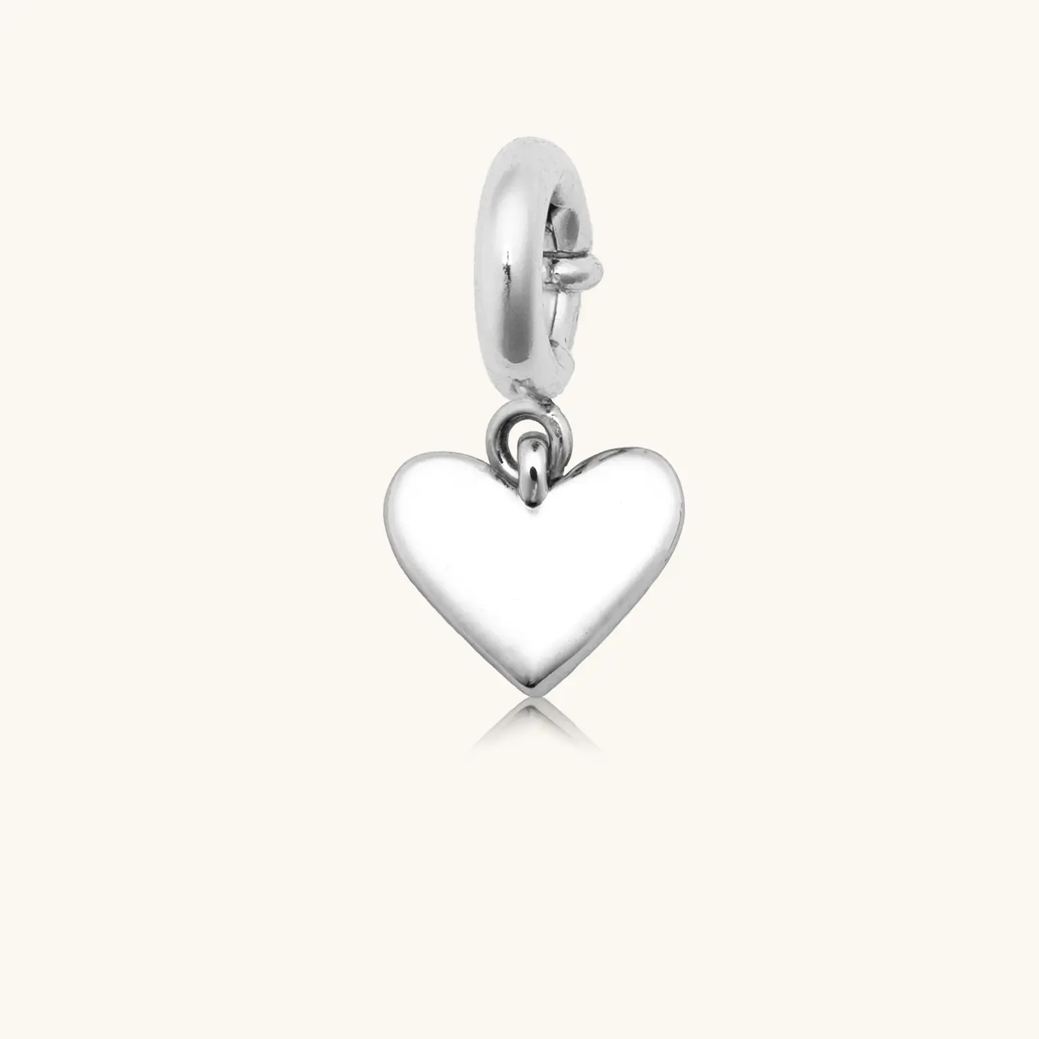 Custom Silver Puffy Heart Charm