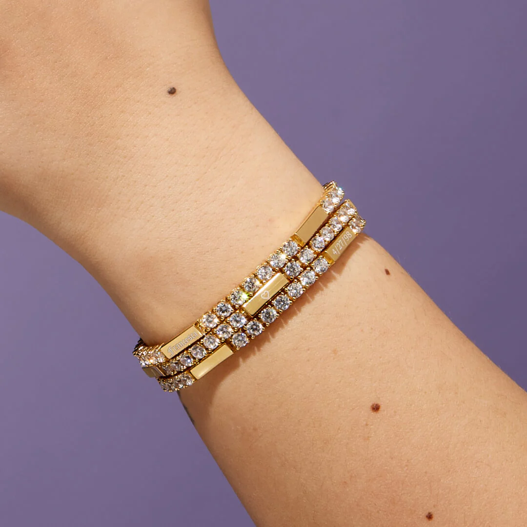 Gold Vermeil Engravable Tennis Bracelet - Image 3