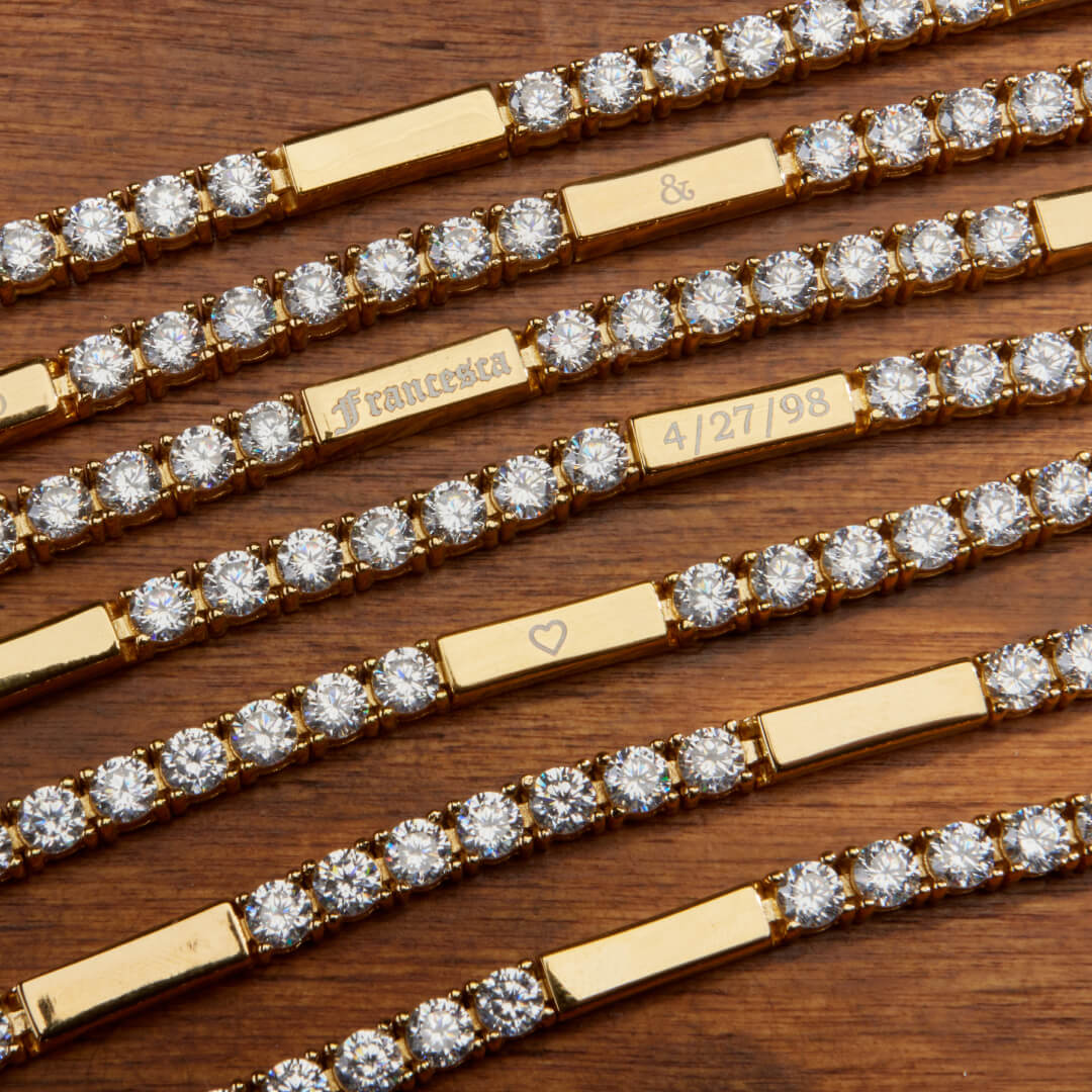 Gold Vermeil Engravable Tennis Bracelet - Image 4