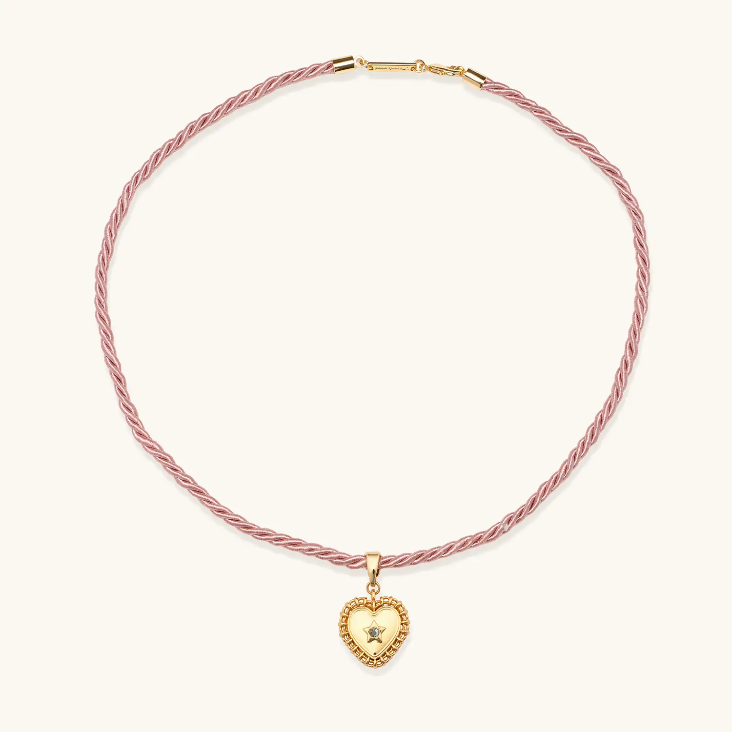 Lace Heart Pendant Cord Necklace