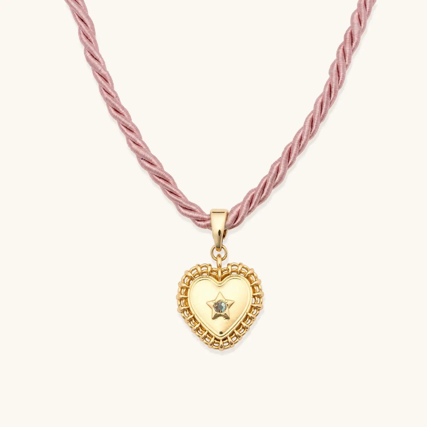 Lace Heart Pendant Cord Necklace - Image 5