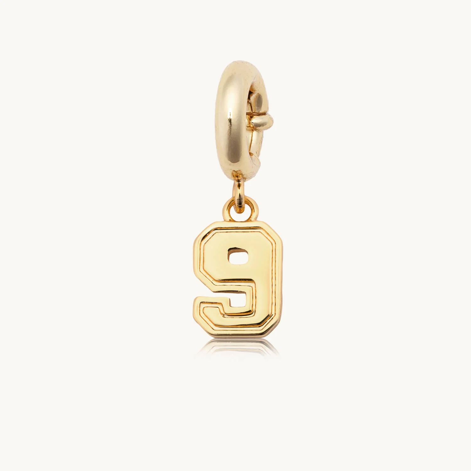 Custom Varsity Number 9 Charm
