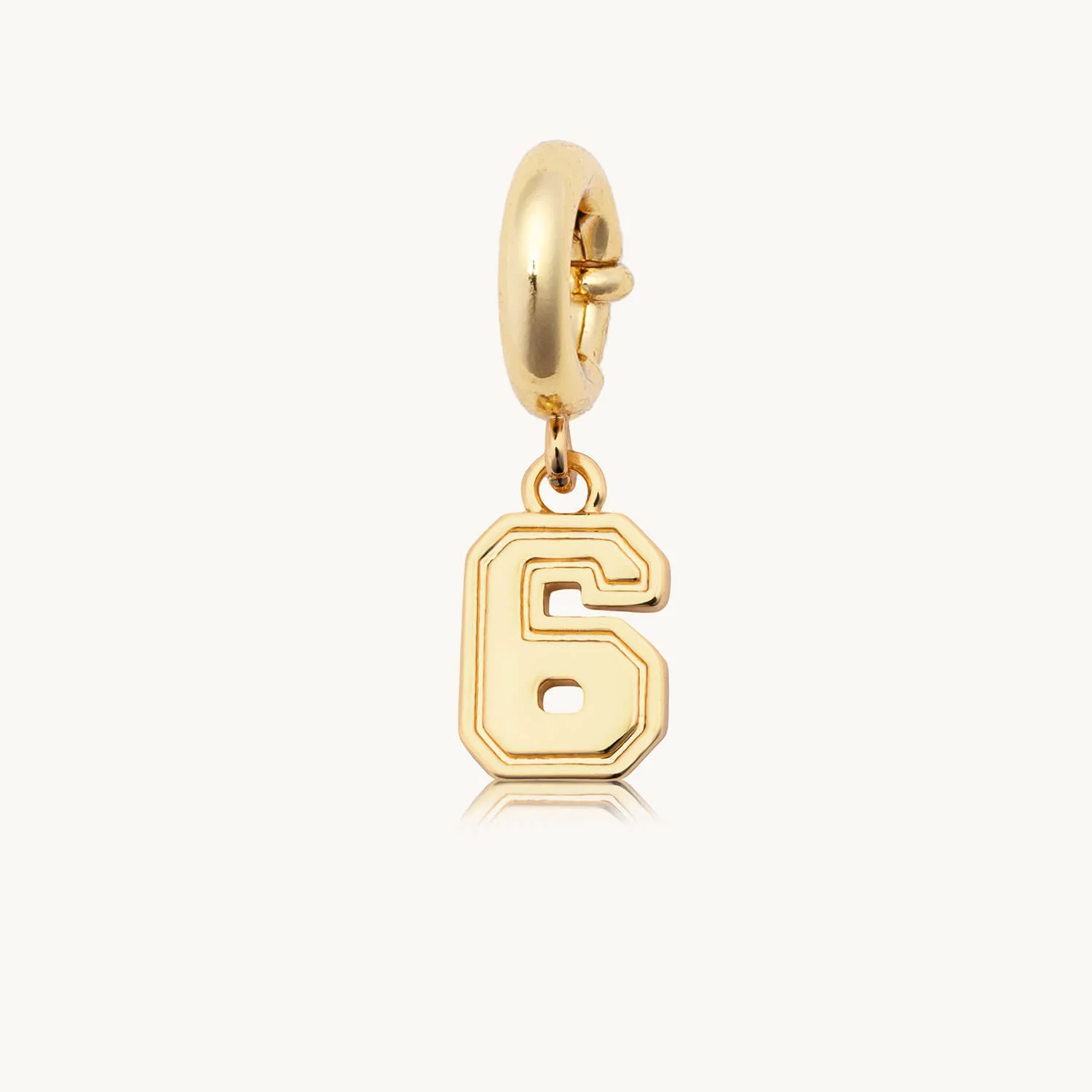 Custom Varsity Number 6 Charm