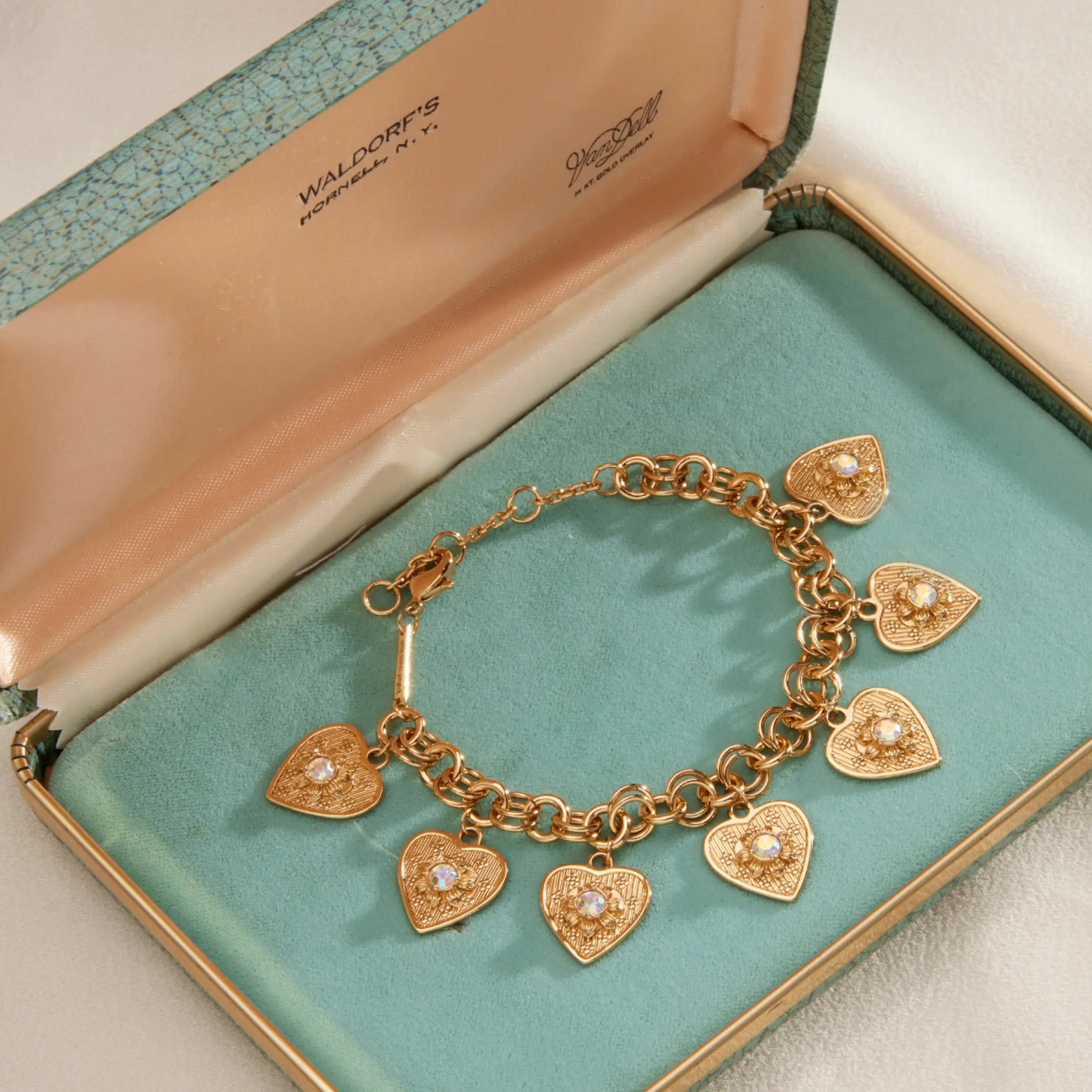 Vintage Hearts Charm Bracelet - Image 3