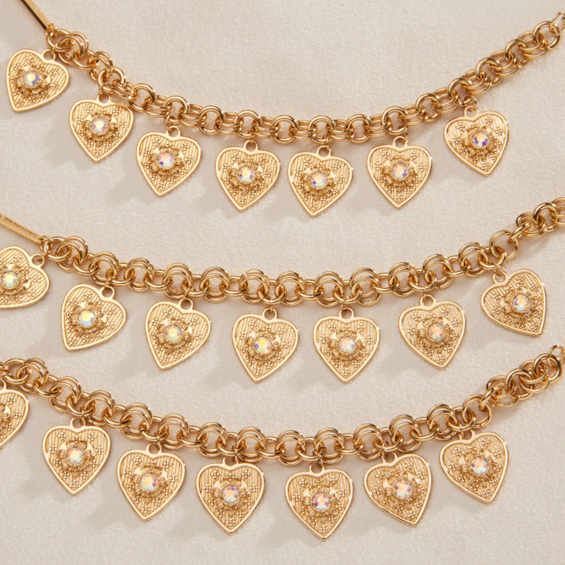 Vintage Hearts Charm Bracelet - Image 4
